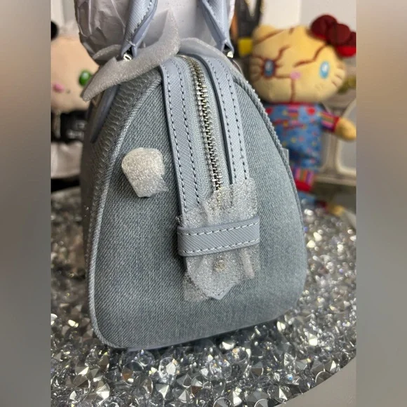 Kate Spade Madison Studded Denim Small Dolly Duffle NWT - Picture 16 of 17